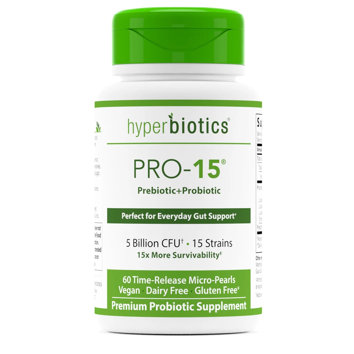 Hyperbiotics PRO-15: Perfect for Everyday Gut Support (60 count)