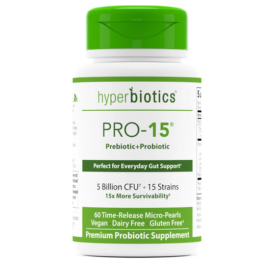 Hyperbiotics PRO-15: Perfect for Everyday Gut Support (60 count)