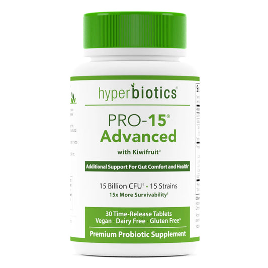 Hyperbiotics PRO-15 Advanced: Support for Bloating and Gas (60 count)