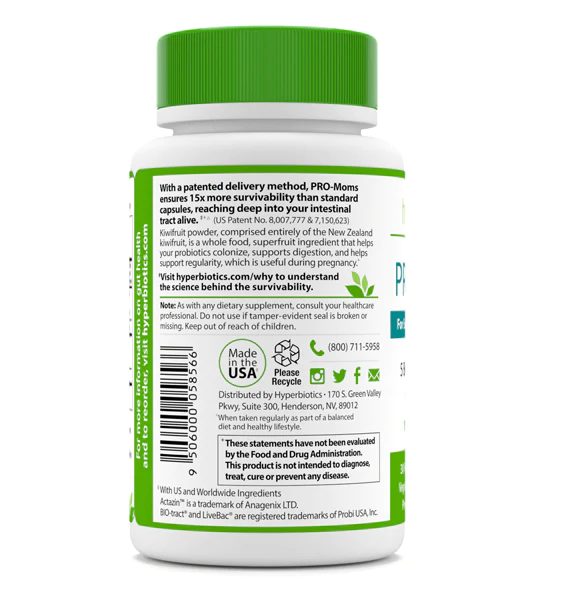 Hyperbiotics PRO-Moms: Digestion and Regularity Support (30 count)