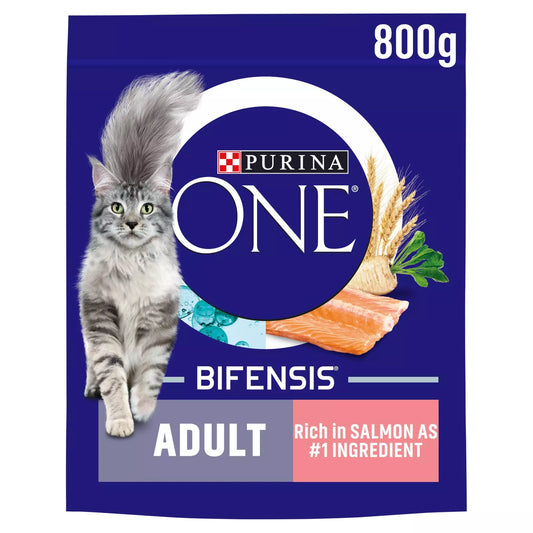 PURINA ONE Adult Salmon & Whole Grains Cat Food - 800g