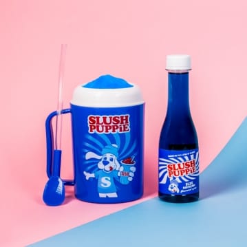 Slush Puppie Making Cup and Blue Raspberry Syrup